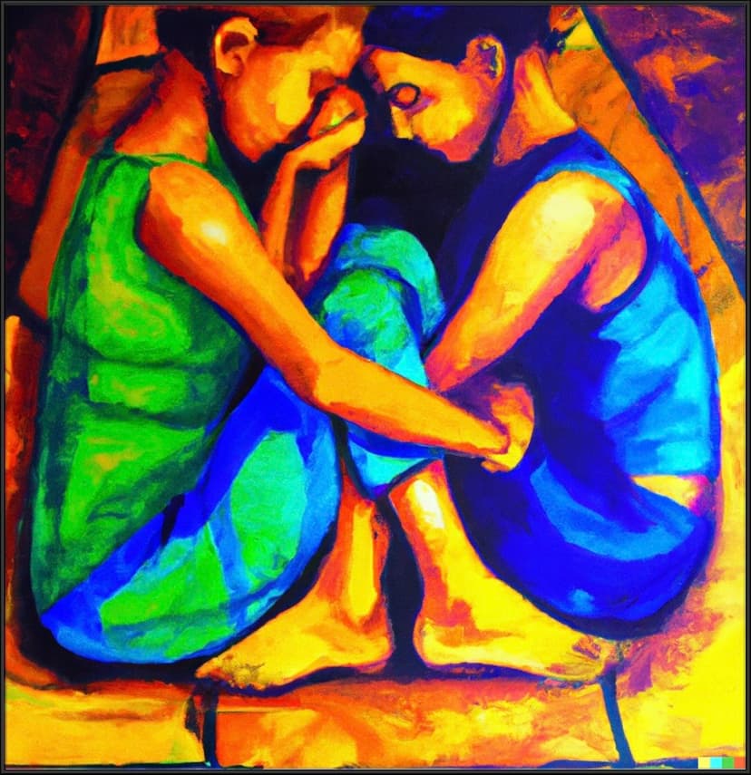 Participantes praticando meditações interpessoais
